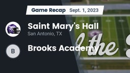 Recap: Saint Mary's Hall  vs. Brooks Academy 2023