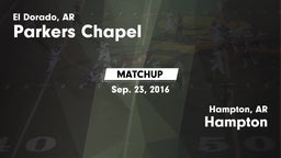 Matchup: Parkers Chapel vs. Hampton  2016