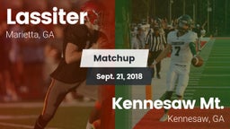 Matchup: Lassiter vs. Kennesaw Mt.  2018