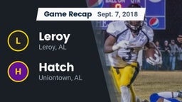 Recap: Leroy  vs. Hatch  2018