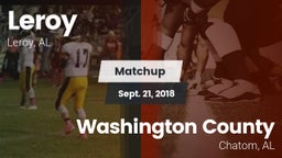 Matchup: Leroy vs. Washington County  2018