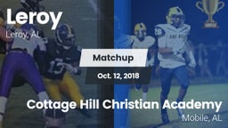 Matchup: Leroy vs. Cottage Hill Christian Academy 2018