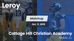 Matchup: Leroy vs. Cottage Hill Christian Academy 2019