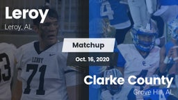 Matchup: Leroy vs. Clarke County  2020