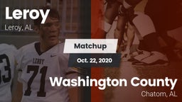 Matchup: Leroy vs. Washington County  2020