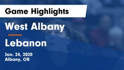West Albany  vs Lebanon  Game Highlights - Jan. 24, 2020