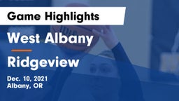 West Albany  vs Ridgeview  Game Highlights - Dec. 10, 2021