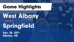 West Albany  vs Springfield  Game Highlights - Dec. 20, 2021