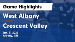 West Albany  vs Crescent Valley  Game Highlights - Jan. 3, 2022