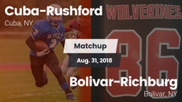 Matchup: Cuba-Rushford vs. Bolivar-Richburg  2018