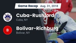 Recap: Cuba-Rushford  vs. Bolivar-Richburg  2018