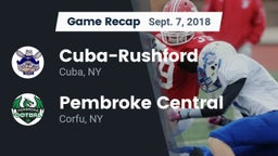 Recap: Cuba-Rushford  vs. Pembroke Central 2018
