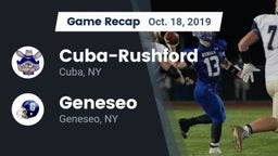 Recap: Cuba-Rushford  vs. Geneseo  2019