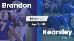 Matchup: Brandon vs. Kearsley  2018