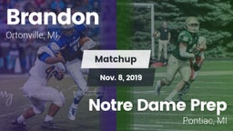 Matchup: Brandon vs. Notre Dame Prep  2019
