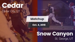 Matchup: Cedar City vs. Snow Canyon  2018