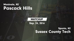 Matchup: Pascack Hills vs. Sussex County Tech  2016