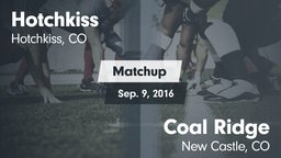 Matchup: Hotchkiss vs. Coal Ridge  2016
