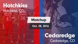 Matchup: Hotchkiss vs. Cedaredge  2016