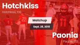 Matchup: Hotchkiss vs. Paonia  2018
