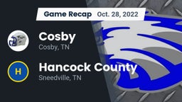 Recap: Cosby  vs. Hancock County  2022