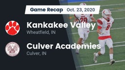 Recap: Kankakee Valley  vs. Culver Academies 2020