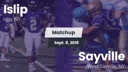 Matchup: Islip vs. Sayville  2018