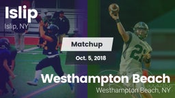 Matchup: Islip vs. Westhampton Beach  2018