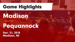 Madison  vs Pequannock  Game Highlights - Dec. 21, 2018