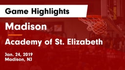 Madison  vs Academy of St. Elizabeth Game Highlights - Jan. 24, 2019