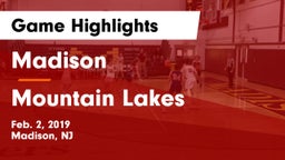 Madison  vs Mountain Lakes  Game Highlights - Feb. 2, 2019