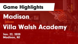 Madison  vs Villa Walsh Academy  Game Highlights - Jan. 22, 2020