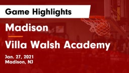 Madison  vs Villa Walsh Academy  Game Highlights - Jan. 27, 2021