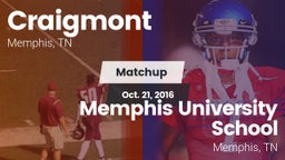 Matchup: Craigmont vs. Memphis University School 2016