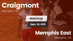 Matchup: Craigmont vs. Memphis East  2018