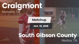 Matchup: Craigmont vs. South Gibson County  2018