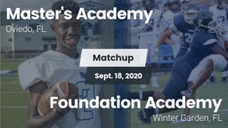Matchup: Master's Academy vs. Foundation Academy  2020