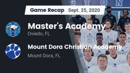 Recap: Master's Academy  vs. Mount Dora Christian Academy 2020