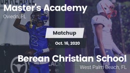 Matchup: Master's Academy vs. Berean Christian School 2020
