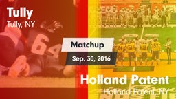 Matchup: Tully vs. Holland Patent  2016