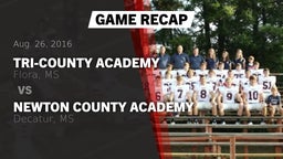 Recap: Tri-County Academy  vs. Newton County Academy  2016
