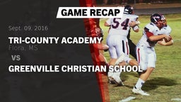 Recap: Tri-County Academy  vs. Greenville Christian School 2016