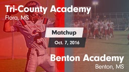 Matchup: Tri-County Academy vs. Benton Academy  2016