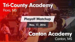 Matchup: Tri-County Academy vs. Canton Academy  2016