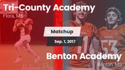 Matchup: Tri-County Academy vs. Benton Academy  2017