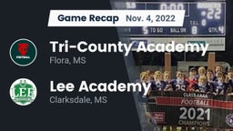 Recap: Tri-County Academy  vs. Lee Academy  2022