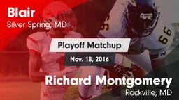 Matchup: Blair vs. Richard Montgomery  2016