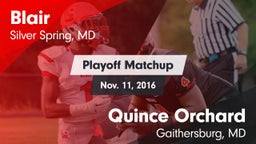 Matchup: Blair vs. Quince Orchard  2016