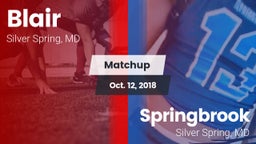 Matchup: Blair vs. Springbrook  2018
