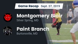 Recap: Montgomery Blair  vs. Paint Branch  2019